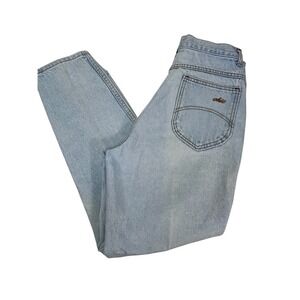 Vintage 1980s Chic Petite Light Wash Denim Jeans Wms Size 14 Petite Straight Leg